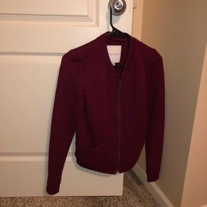Maroon Bomber Style Maurices Jacket